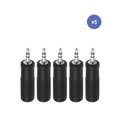 Adaptateur Mini Jack 3,5 Mâle Stéréo - 1 Jack 6,35 Femelle Stéréo