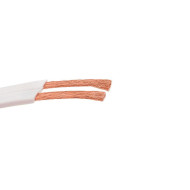 Rouleau Câble Haut-Parleur Ligne Blanc 2 x 1,1mm² - 100m