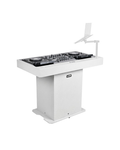 Podium DJ + Flight Case - Finition Blanc