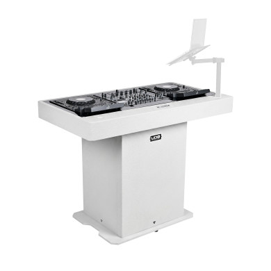 Podium DJ + Flight Case - Finition Blanc