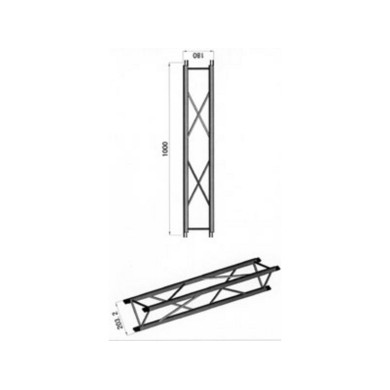 Structure Aluminium Longueur 1 Mètre - MD BT1