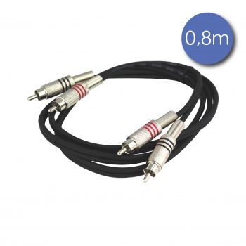 Câble 0,8m - RCA Mâle - RCA Mâle