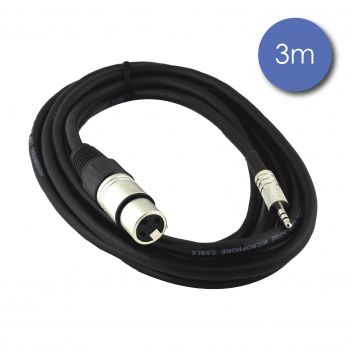 Câble 3m - MINI JACK STEREO - XLR 3 PIN Femelle