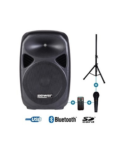 Enceinte Active 12" 200W + Micro + Stand