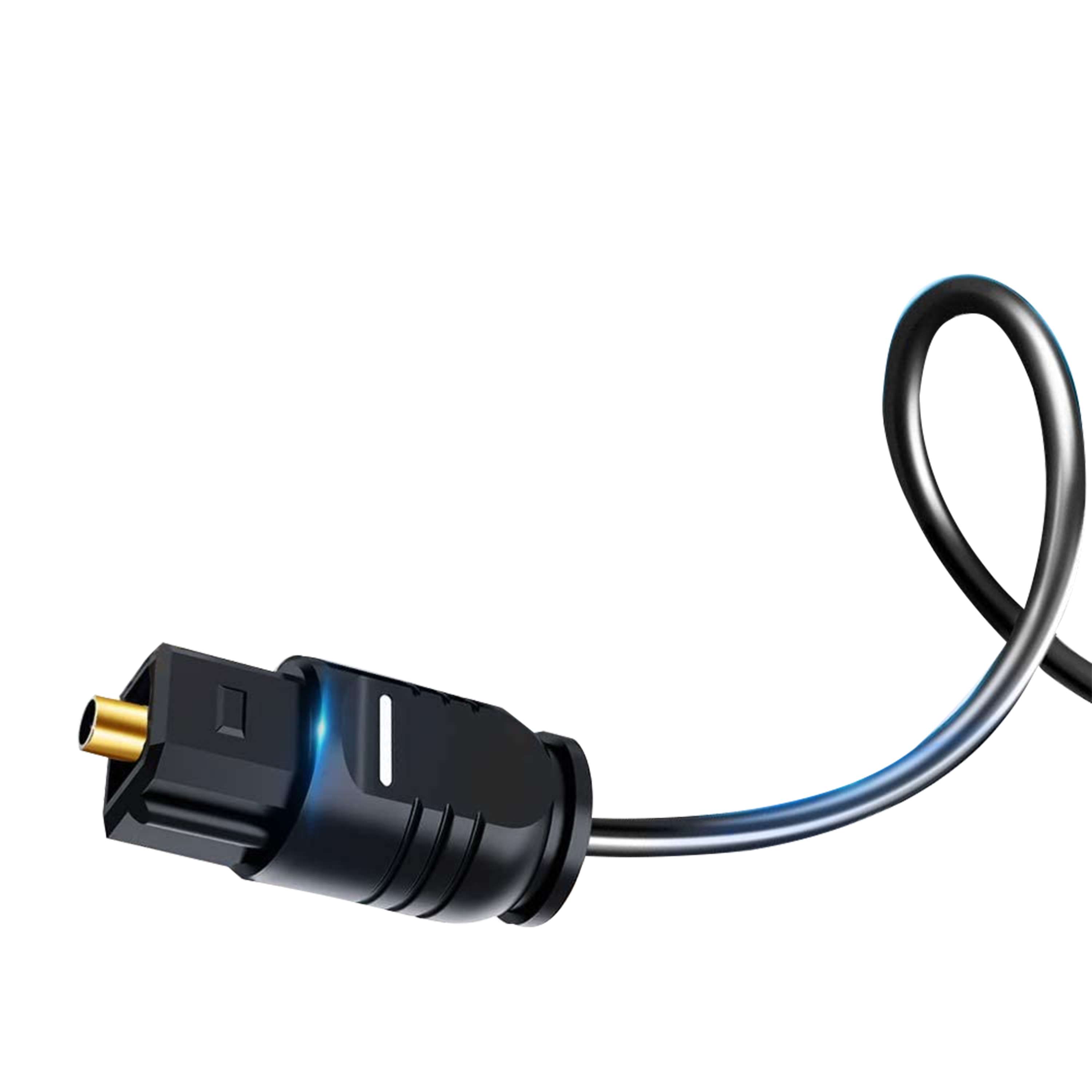 EMK Câble audio numérique optique Toslink – 5M [gaine en nylon tressé,  durable et flexible] Cordon fibre optique pour home cinéma, barre de son,  TV