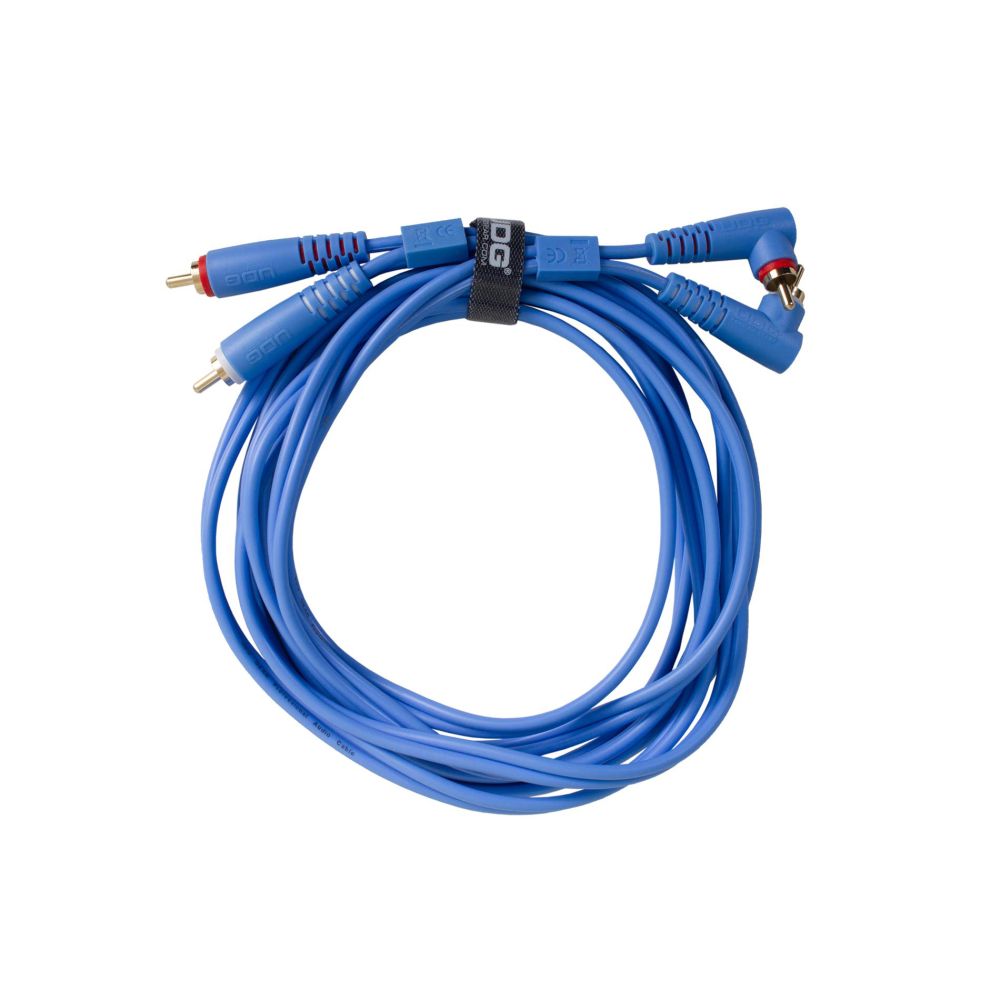 Cable UDG RCA Droit - RCA Coudé Bleu 3m - U 97005 LB